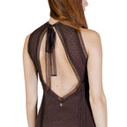 Langes Braunes Polyamid-Kleid Guess