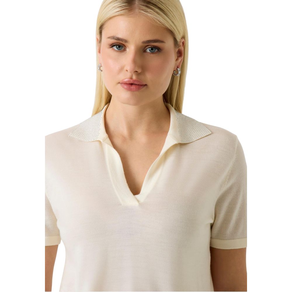 Beige Woll-T-Shirt Guess