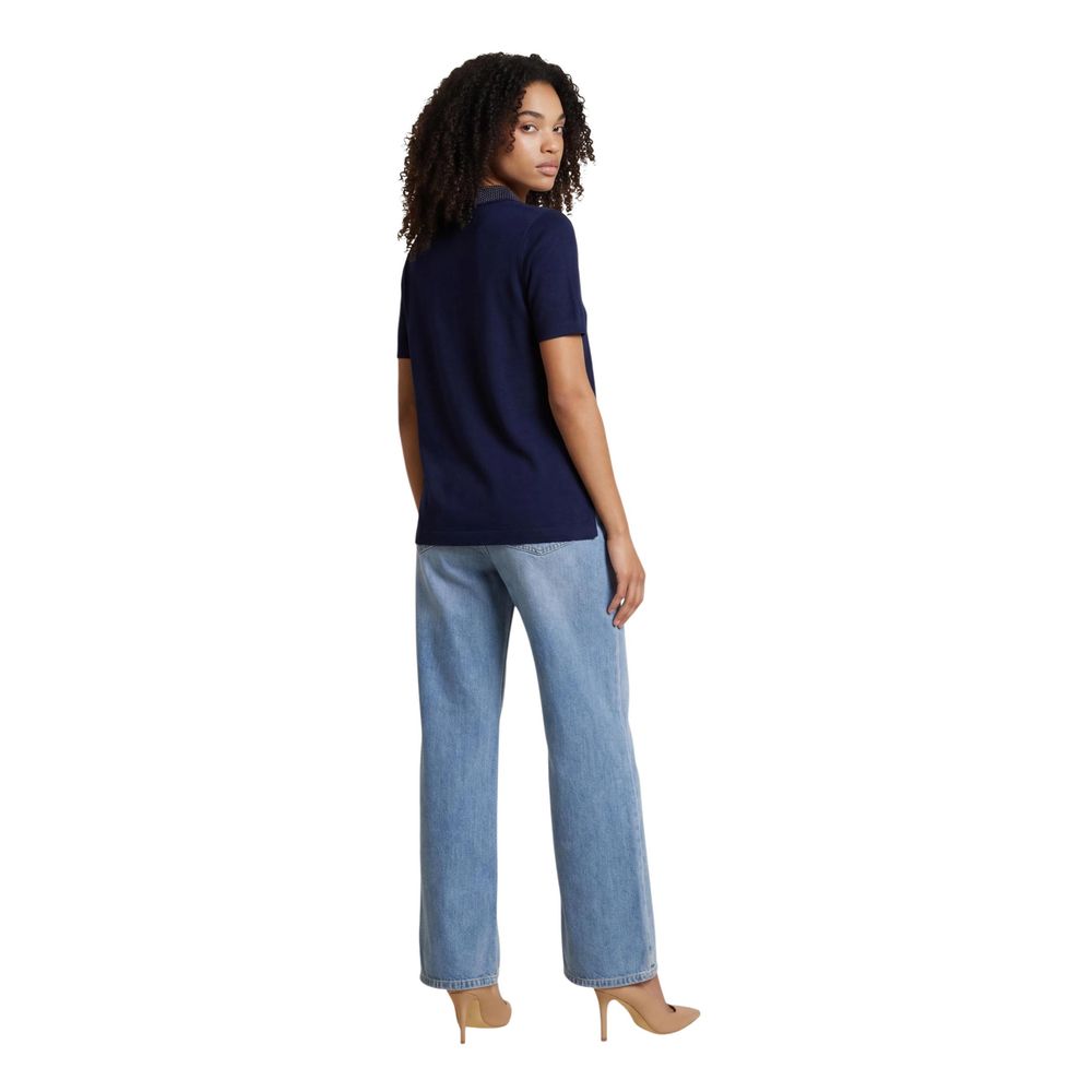 Blaues Woll-T-Shirt Guess