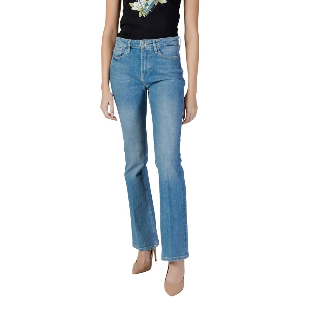 Hellblaue Bootcut-Jeans aus Baumwolle Guess
