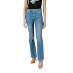 Hellblaue Bootcut-Jeans aus Baumwolle Guess