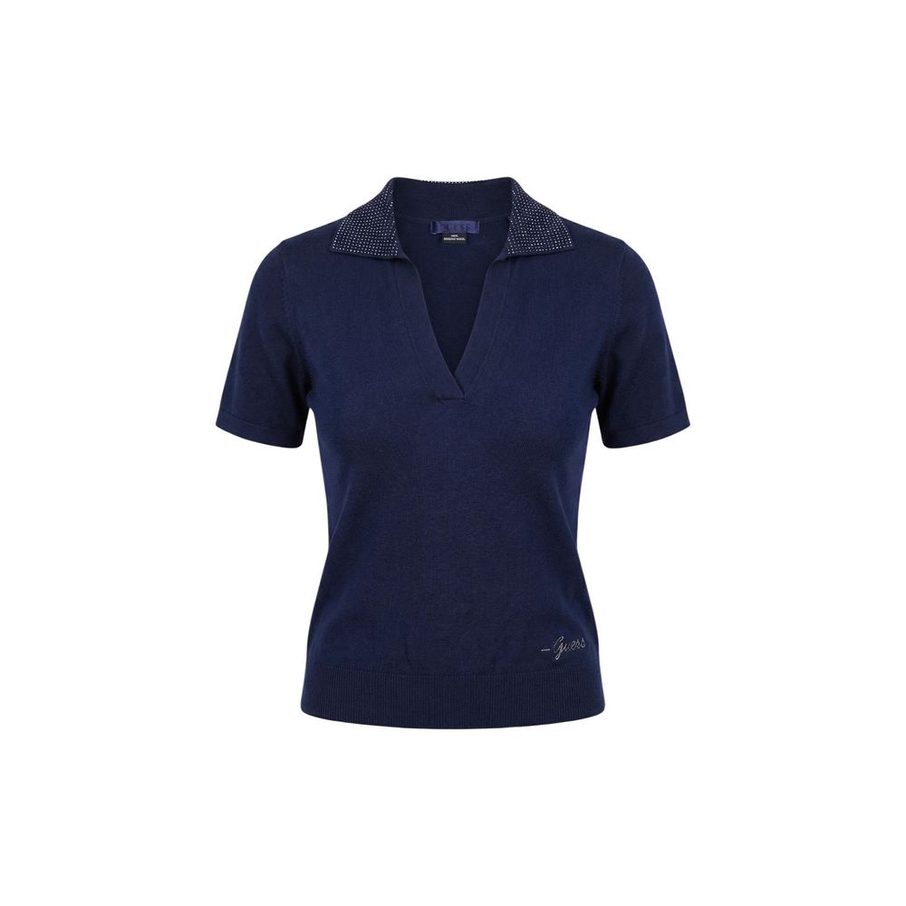 Blaues Woll-T-Shirt Guess
