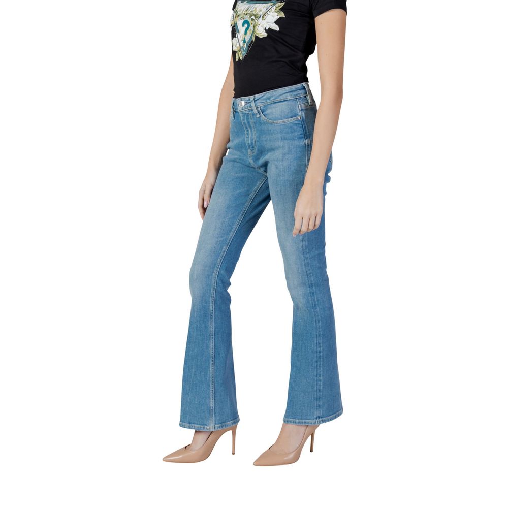 Hellblaue Bootcut-Jeans aus Baumwolle Guess