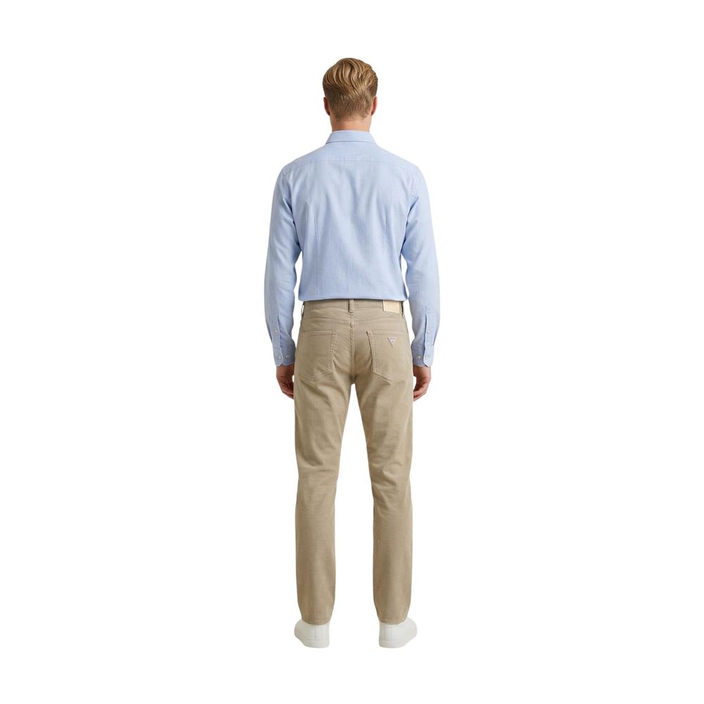 Beige Baumwoll Skinny Hose Guess