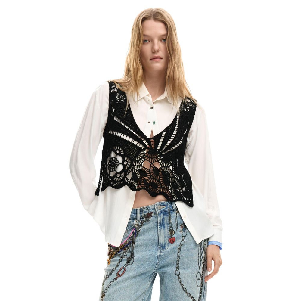 Weiße Baumwollbluse Desigual