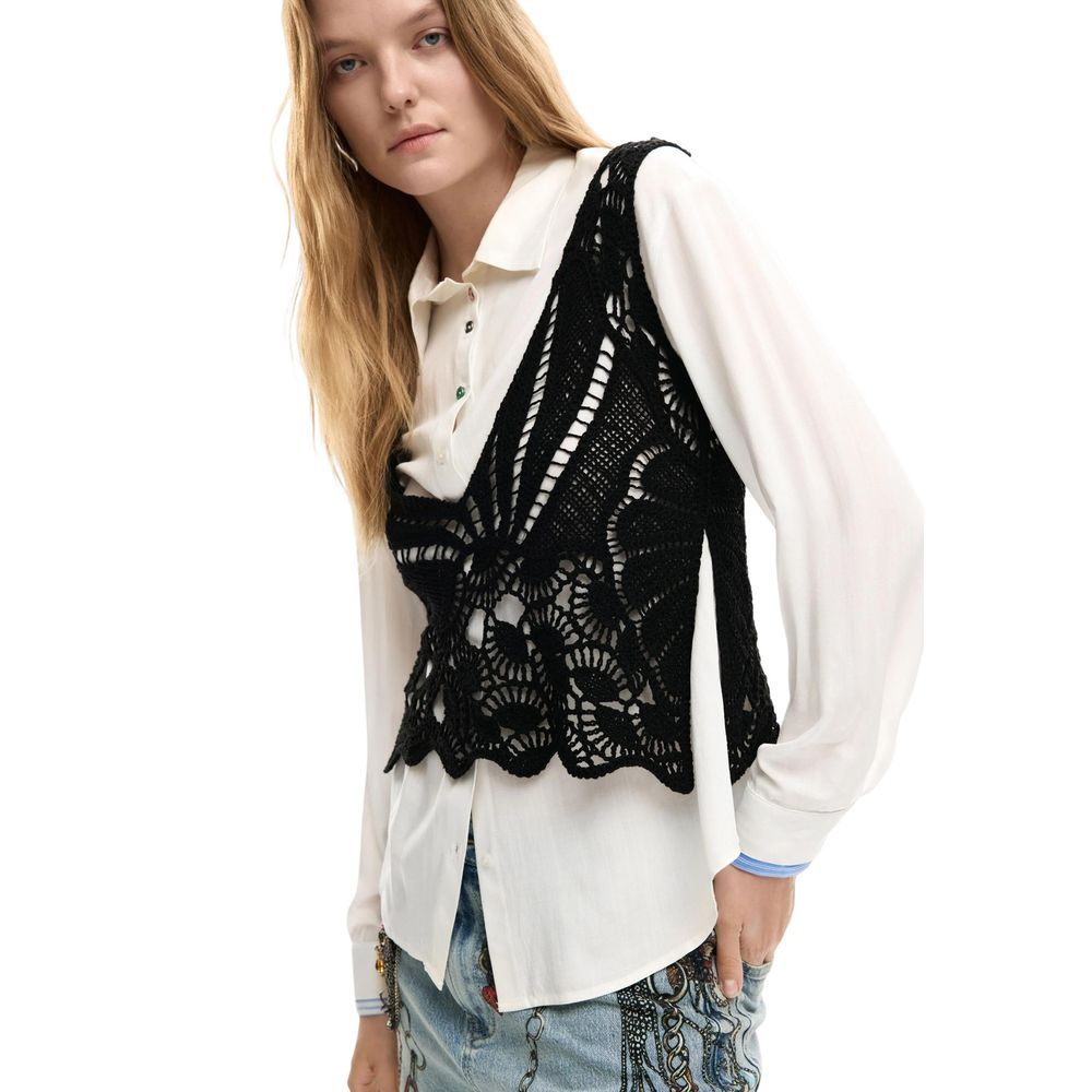 Weiße Baumwollbluse Desigual