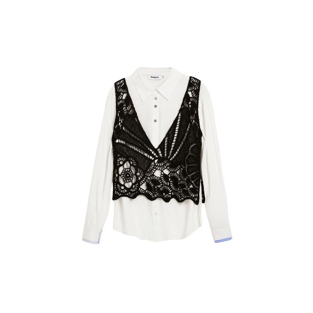 Weiße Baumwollbluse Desigual