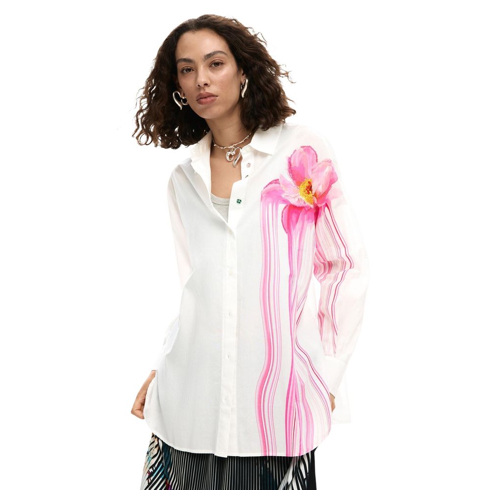 Weiße Baumwollbluse Desigual