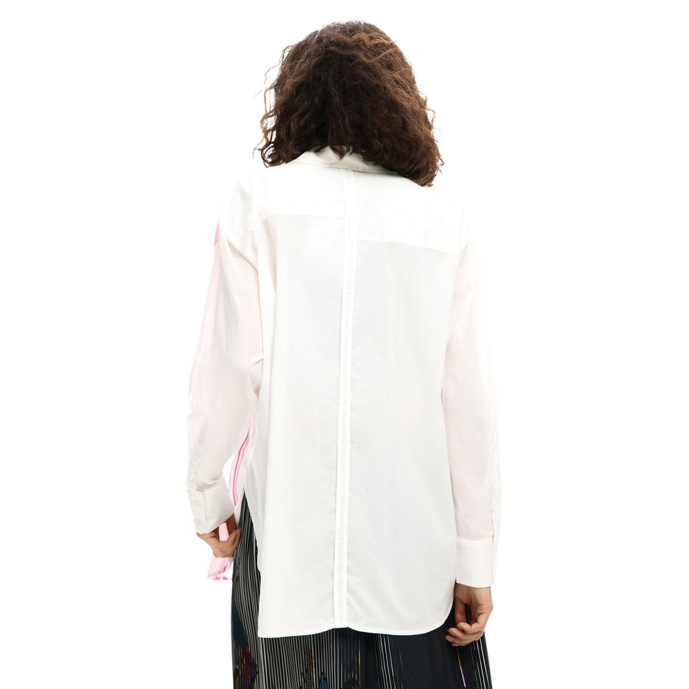 Weiße Baumwollbluse Desigual