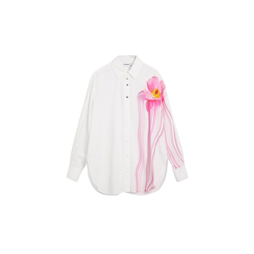 Weiße Baumwollbluse Desigual