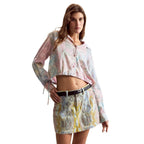 Mehrfarbige Baumwollbluse Desigual