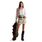 Mehrfarbige Baumwollbluse Desigual