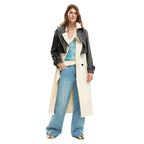 Cremefarbener Polyethylen-Mantel Desigual