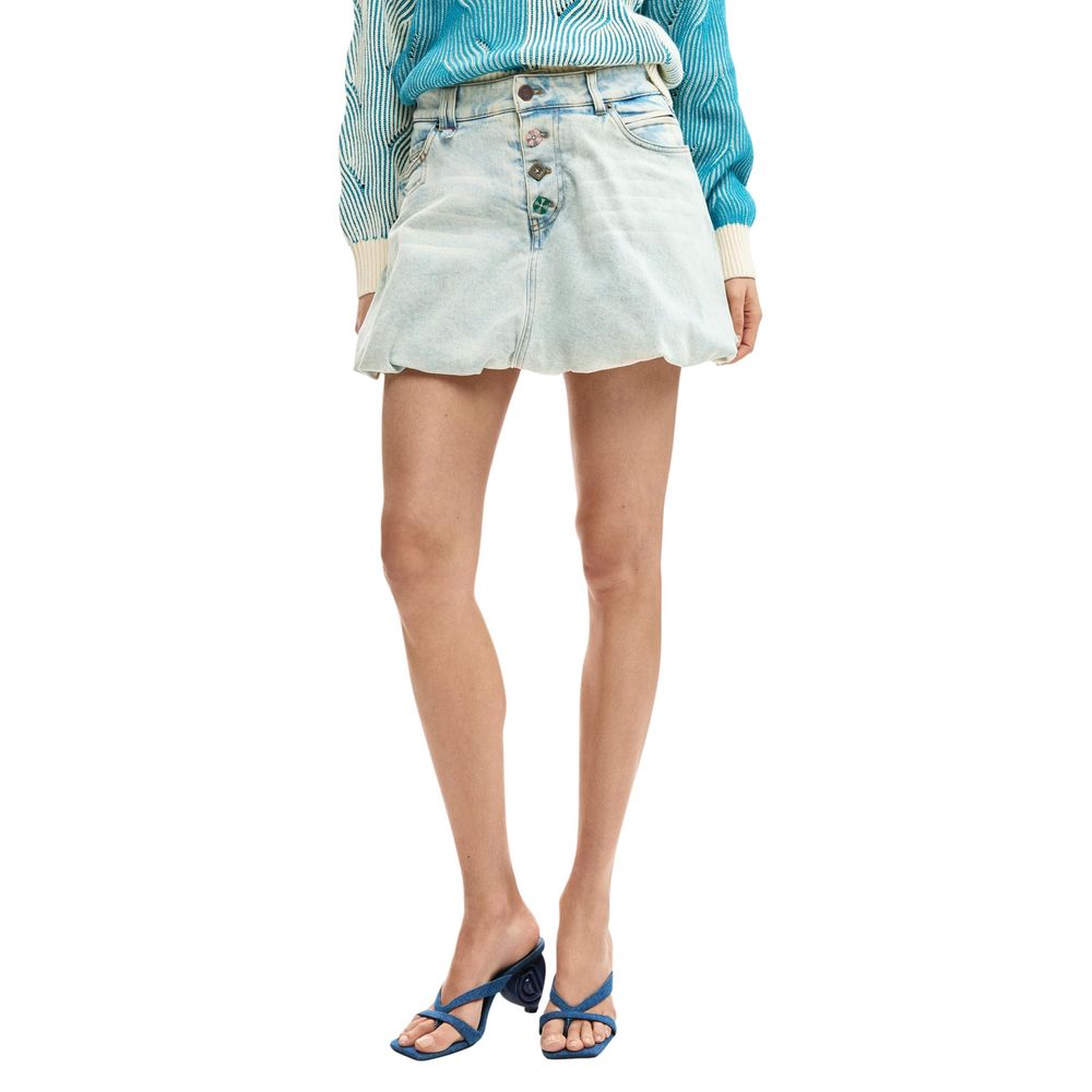 Blaue Baumwoll-Minirock Desigual
