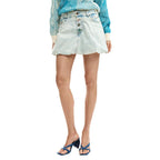 Blaue Baumwoll-Minirock Desigual