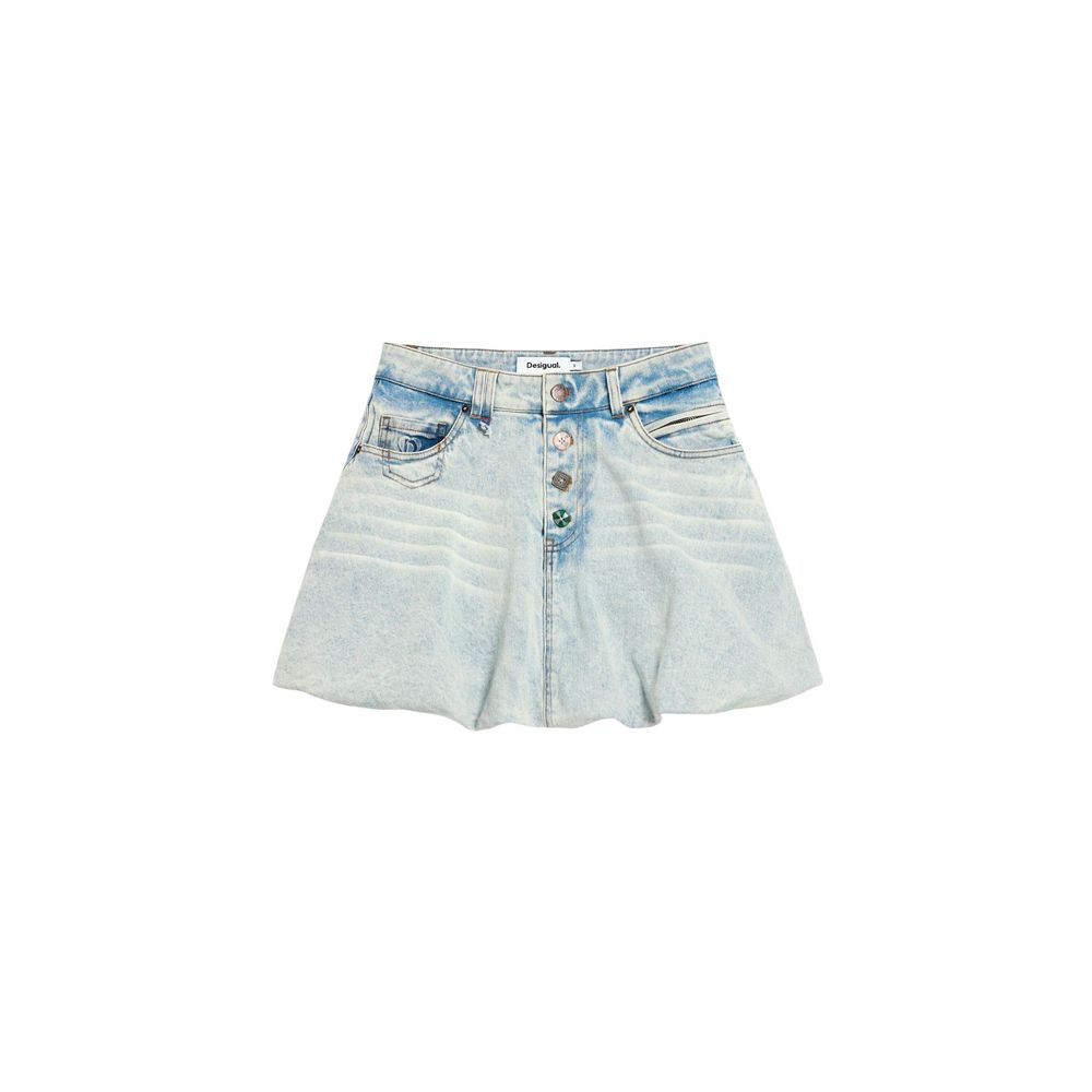 Blaue Baumwoll-Minirock Desigual