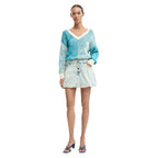 Blaue Baumwoll-Minirock Desigual