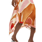 Langer Rock aus Viskose in Orange Desigual