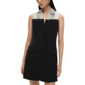 Schwarzes Polyester-Midikleid Desigual