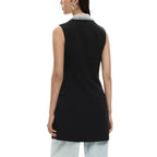 Schwarzes Polyester-Midikleid Desigual