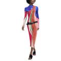 Langes Kleid aus violettem Polyester Desigual