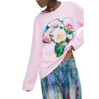Mehrfarbiges Baumwoll-Langarm-T-Shirt Desigual