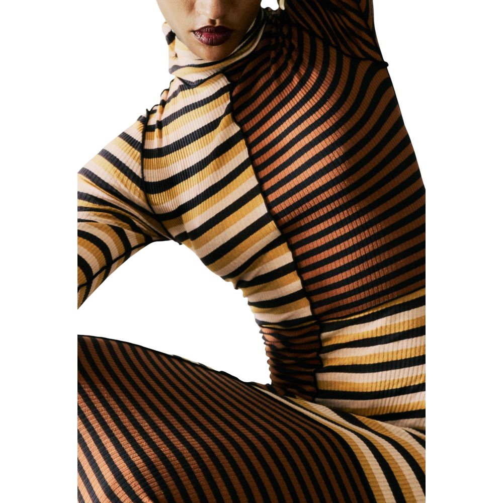 Braunes Baumwoll-Maxikleid Desigual