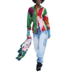Zweifarbige Lyocell-Bluse Desigual