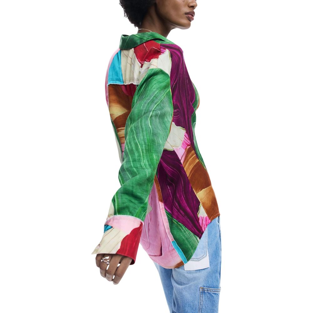 Zweifarbige Lyocell-Bluse Desigual