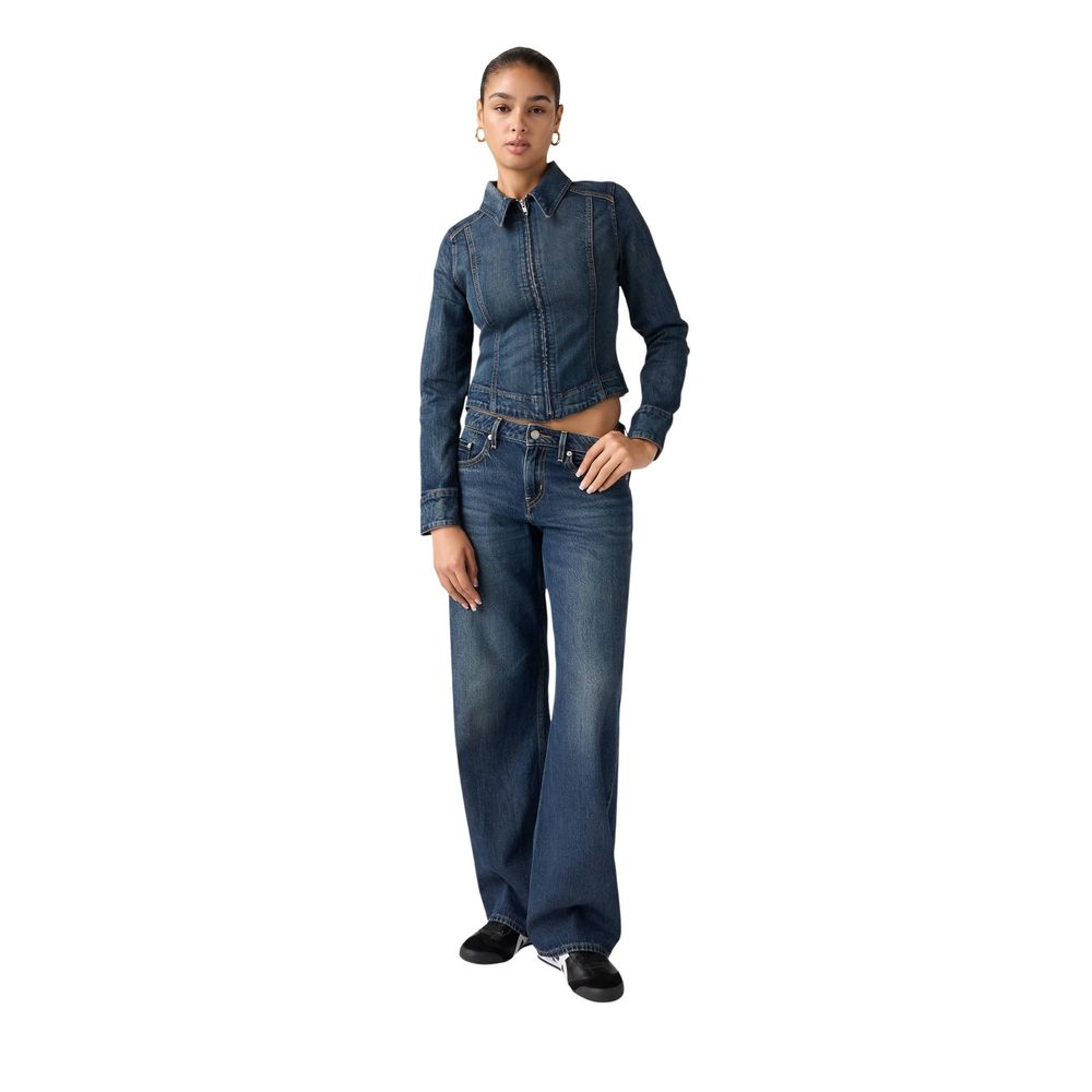 Blaue Baumwoll-Mom-Jeans Levi's