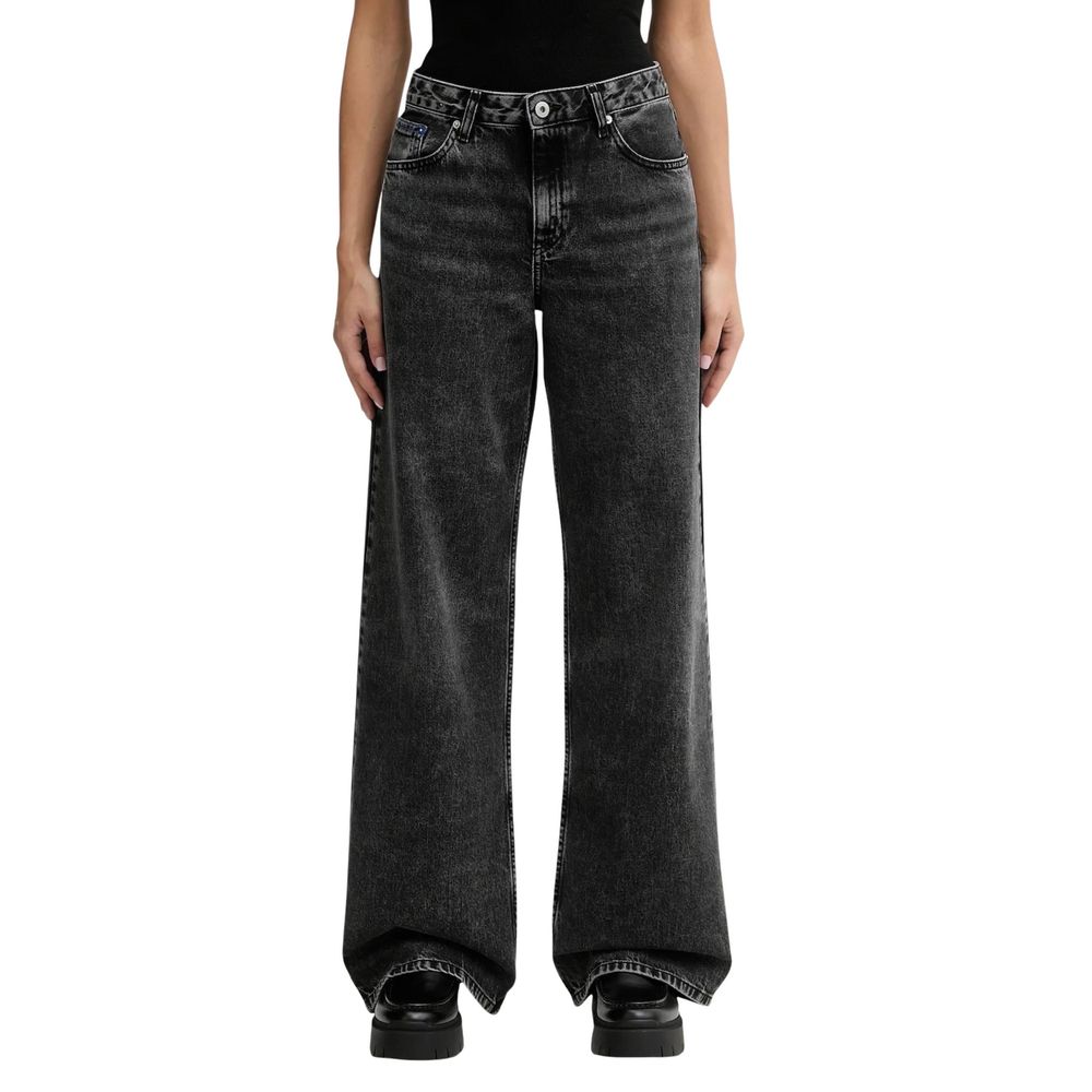 Schwarze Jeans aus recycelter Baumwolle im Relaxed Fit Karl Lagerfeld