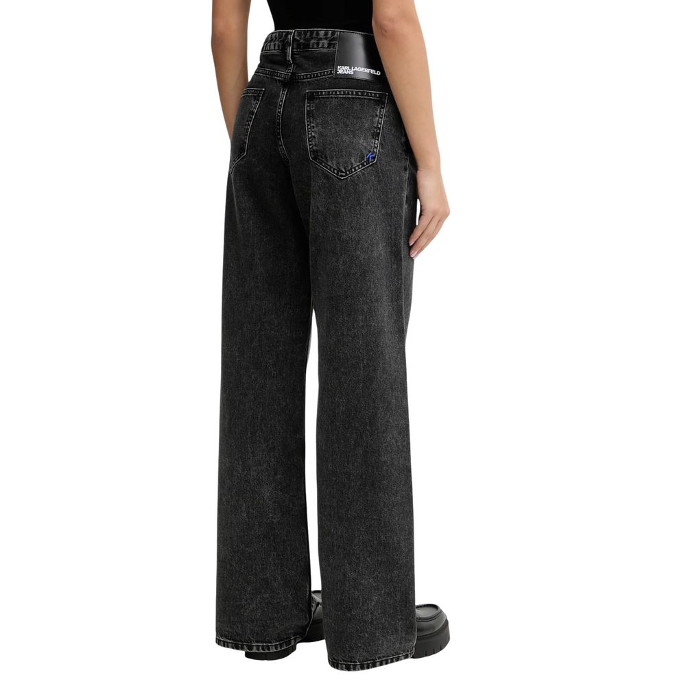 Schwarze Jeans aus recycelter Baumwolle im Relaxed Fit Karl Lagerfeld