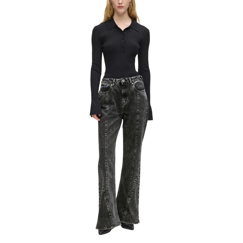Schwarze Mom-Jeans aus recycelter Baumwolle Karl Lagerfeld