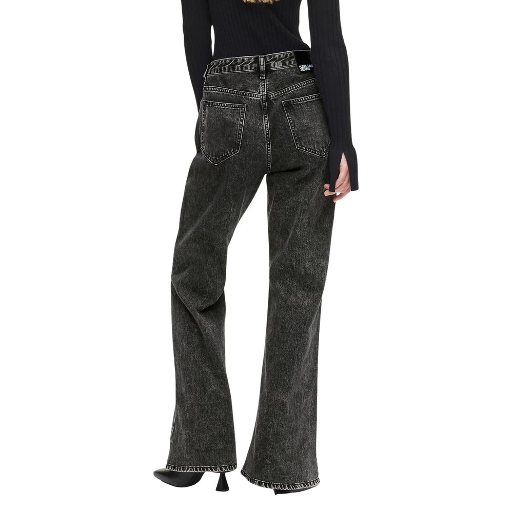 Schwarze Mom-Jeans aus recycelter Baumwolle Karl Lagerfeld