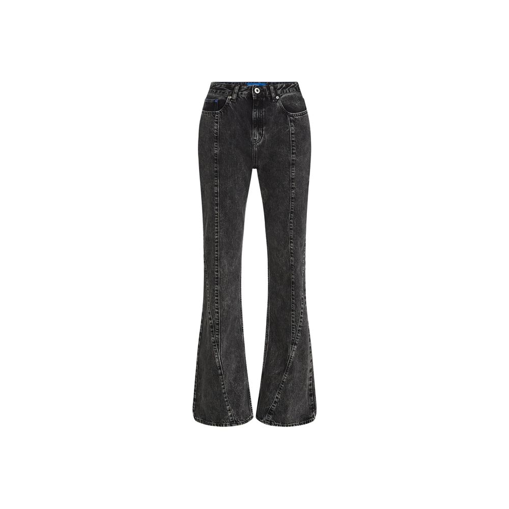 Schwarze Mom-Jeans aus recycelter Baumwolle Karl Lagerfeld