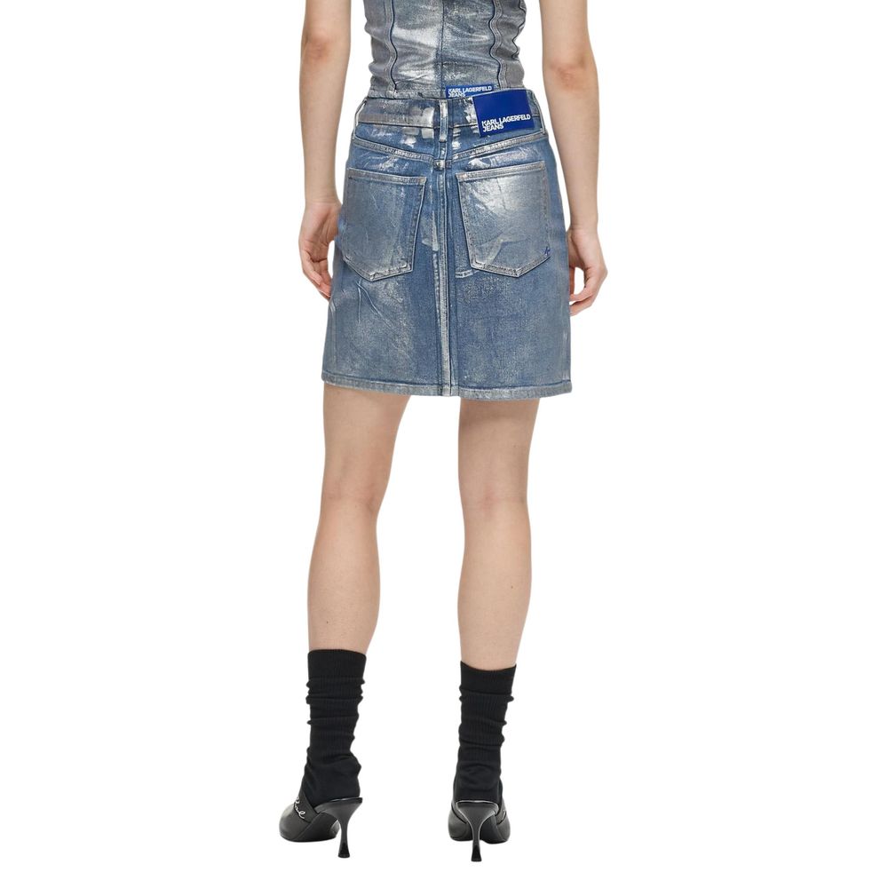 Minirock aus Baumwolle in Bicolor Karl Lagerfeld