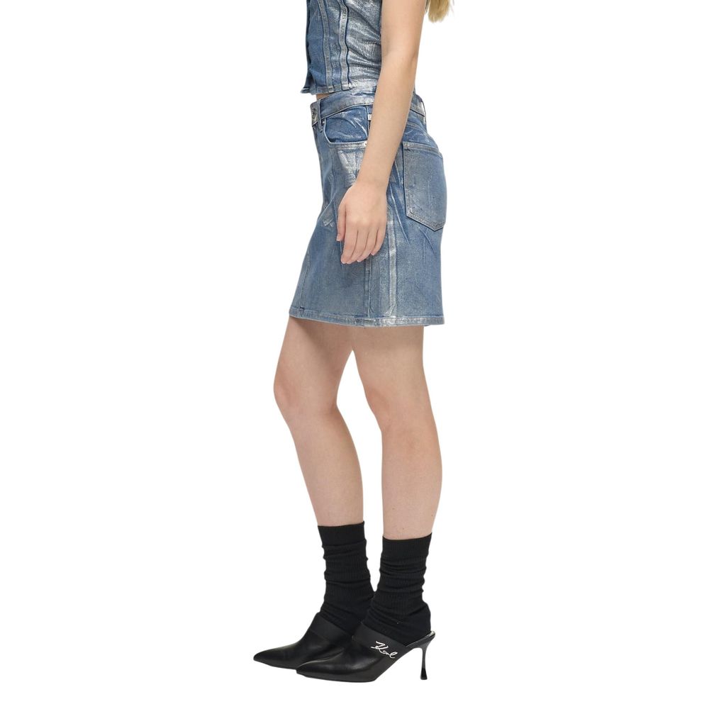 Minirock aus Baumwolle in Bicolor Karl Lagerfeld