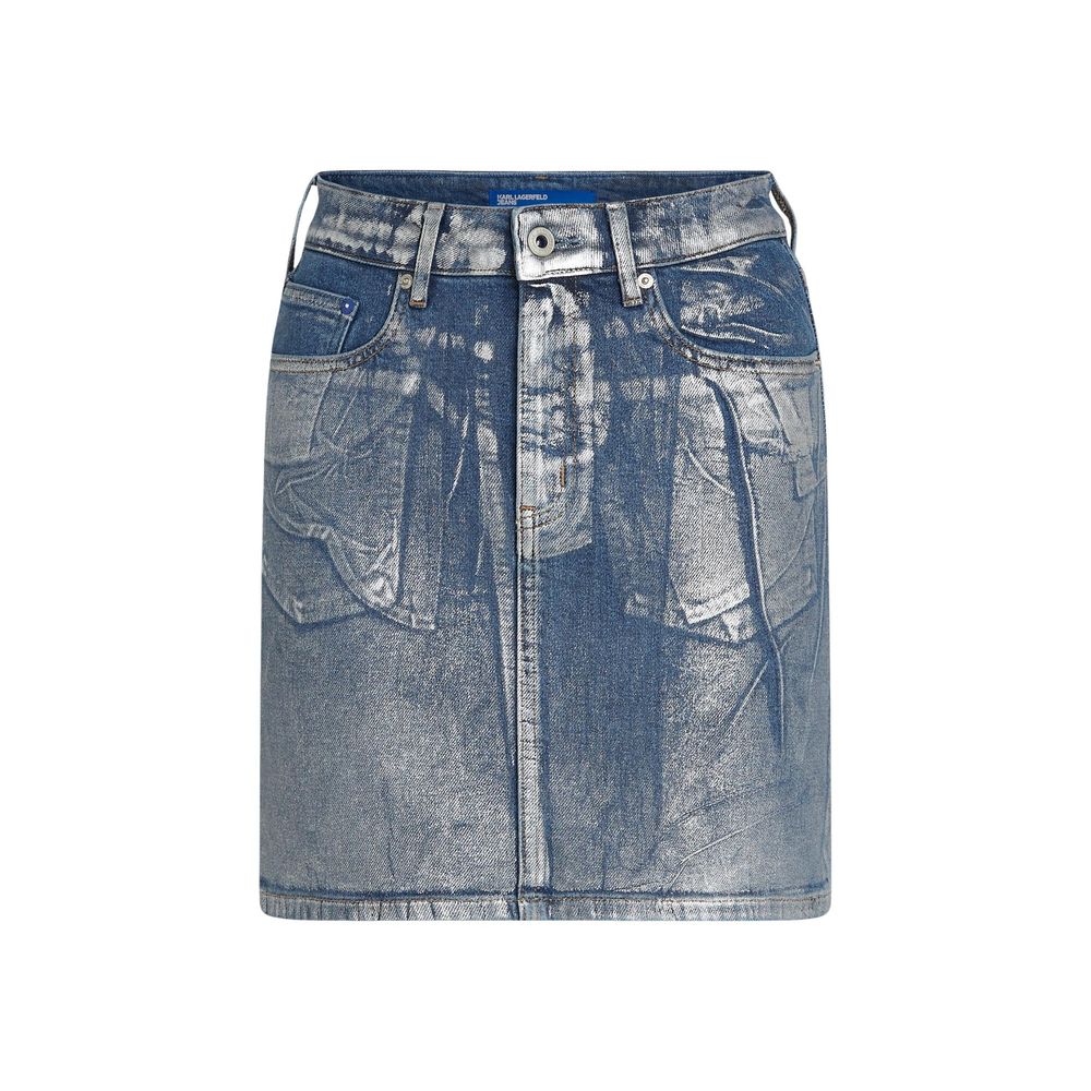 Minirock aus Baumwolle in Bicolor Karl Lagerfeld