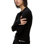 Schwarzes Langarmshirt aus Viskose Karl Lagerfeld