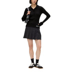 Schwarzes Langarmshirt aus Viskose Karl Lagerfeld