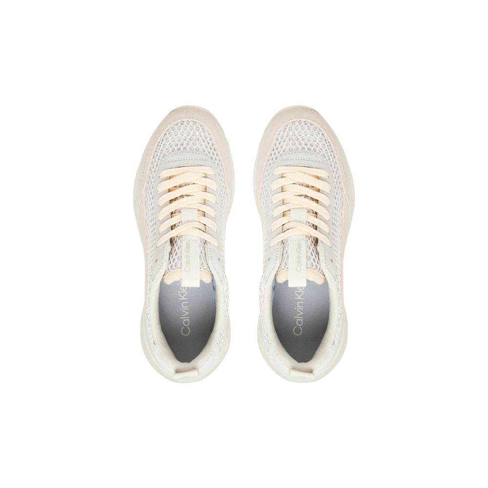 Beige Leder Chunky Sneaker Calvin Klein Jeans