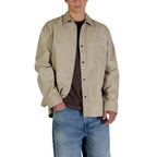 Beige Baumwolljacke in voller Länge Calvin Klein Jeans