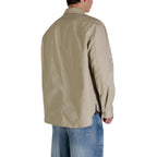Beige Baumwolljacke in voller Länge Calvin Klein Jeans
