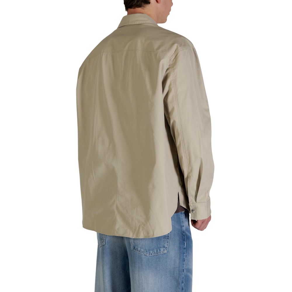 Beige Baumwolljacke in voller Länge Calvin Klein Jeans