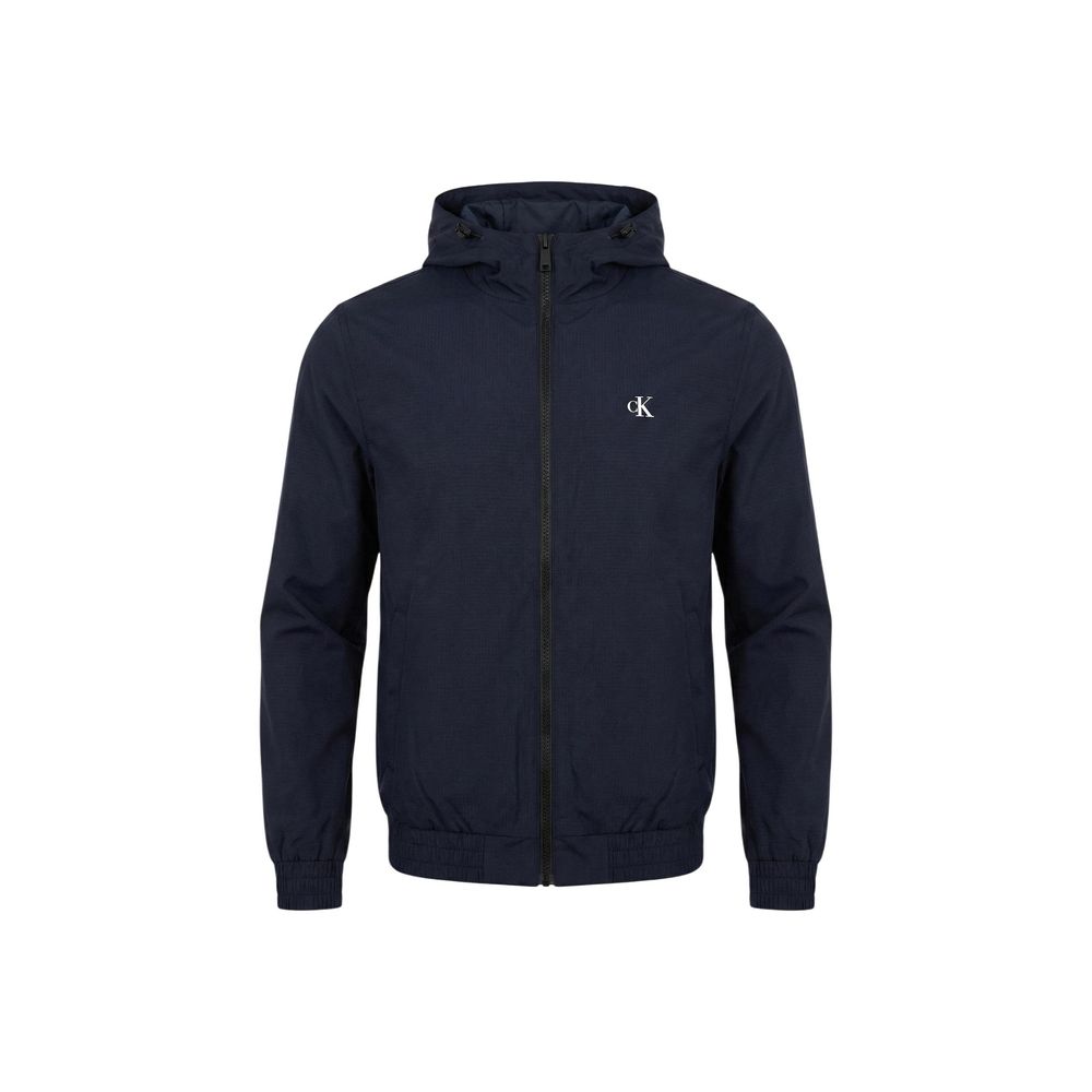 Blaue Jacke aus recyceltem Polyester in voller Länge Calvin Klein Jeans