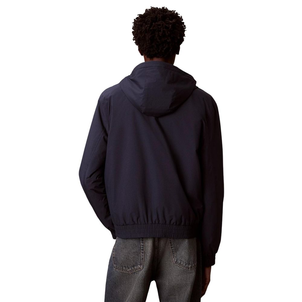 Blaue Jacke aus recyceltem Polyester in voller Länge Calvin Klein Jeans