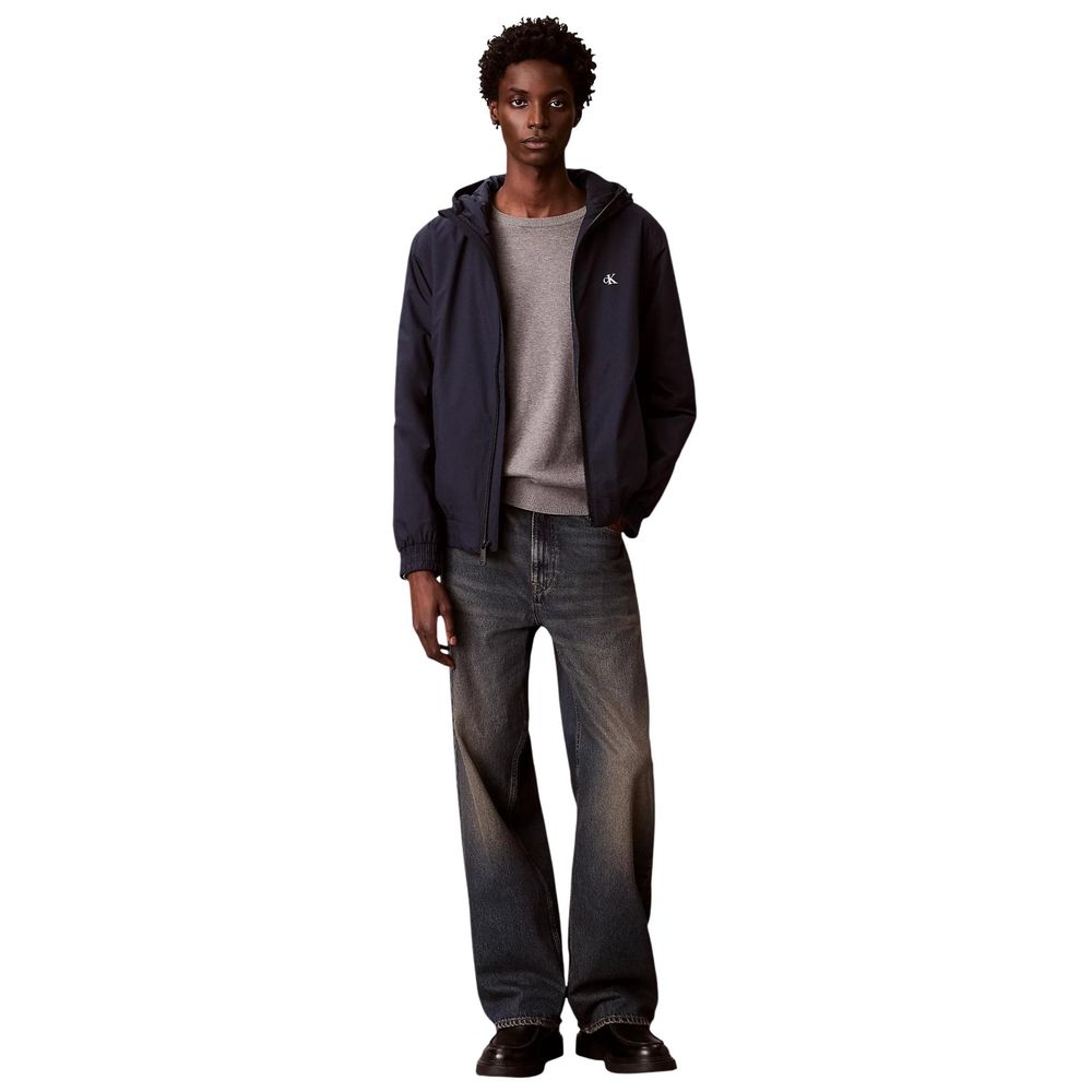 Blaue Jacke aus recyceltem Polyester in voller Länge Calvin Klein Jeans