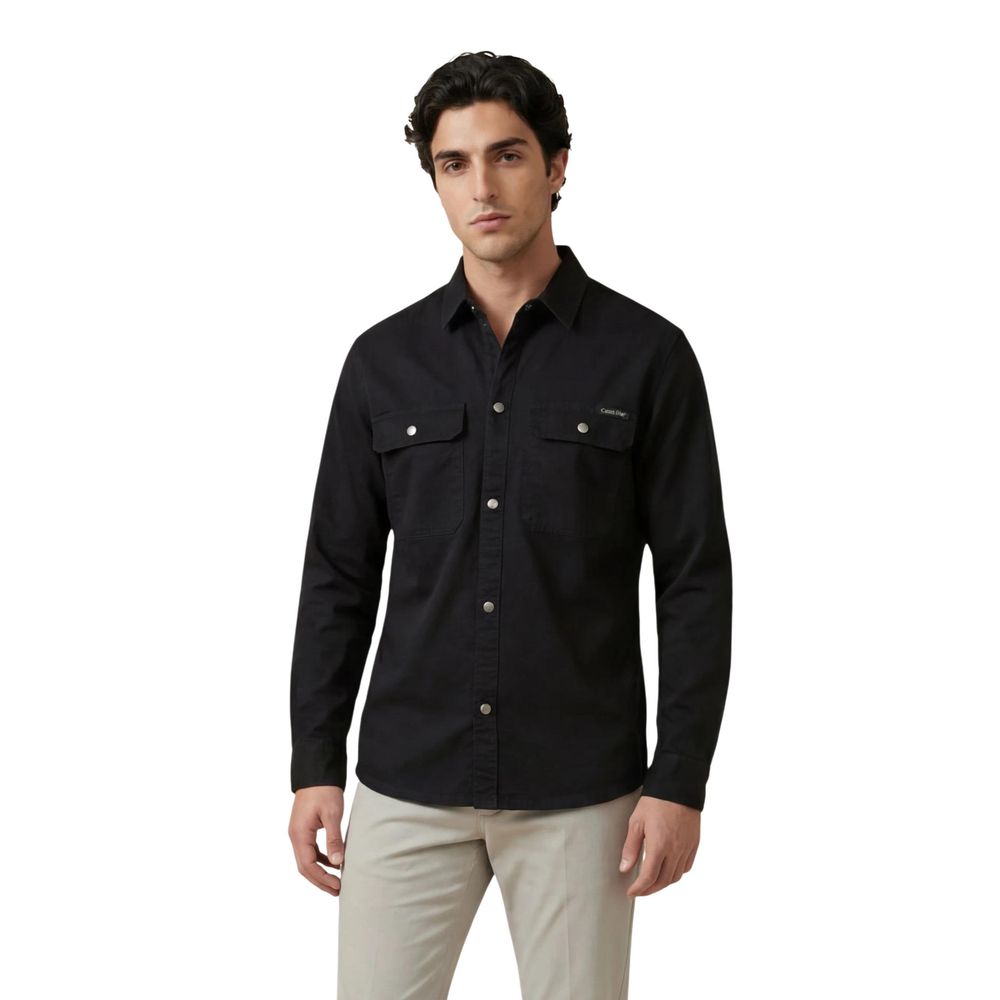 Schwarzes Baumwollhemd Calvin Klein Jeans