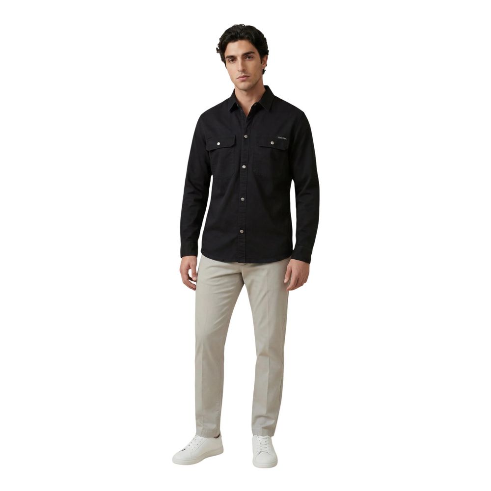 Schwarzes Baumwollhemd Calvin Klein Jeans