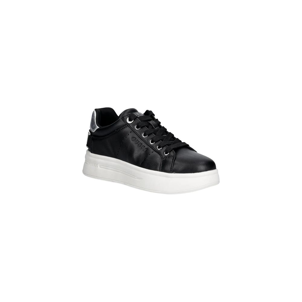 Schwarze Plateau-Sneaker aus Polyethylen Guess